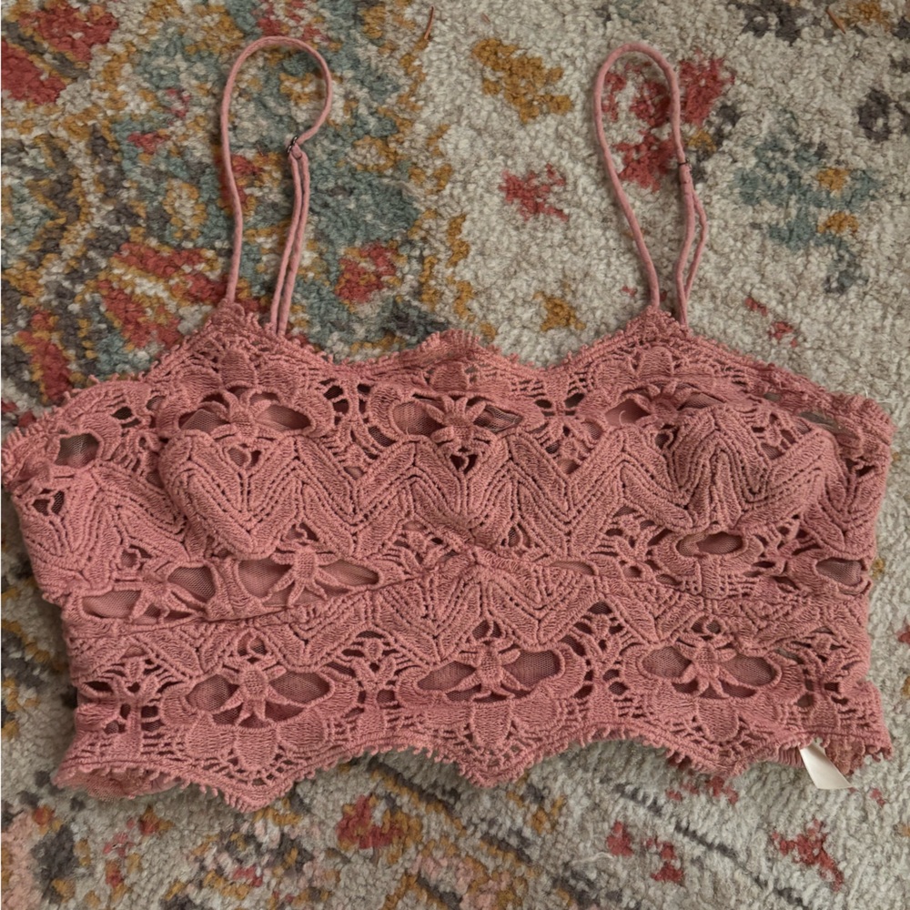 Free People Pink Lace Bralette